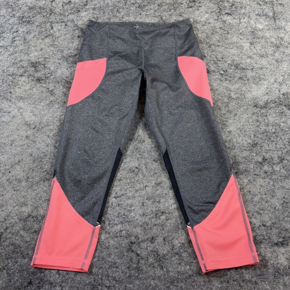 Z by Zella Workout Leggings Women's Small Gray and Pink Yoga Athletic Pockets